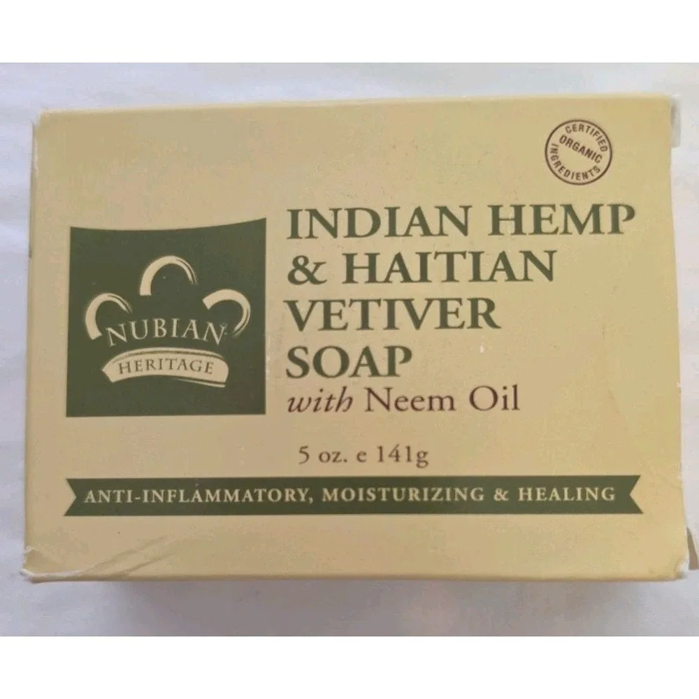 Bar Soap Indian Hemp & Haitian Vetiver 5 Oz By Nubian Heritage